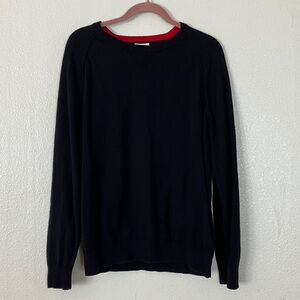 Brooks Brothers Red Fleece Black Cashmere Blend Knit Sweater, L